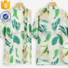 Tropical Print Kimono Manufacture Wholesale Fashion Women Apparel (TA3001K)